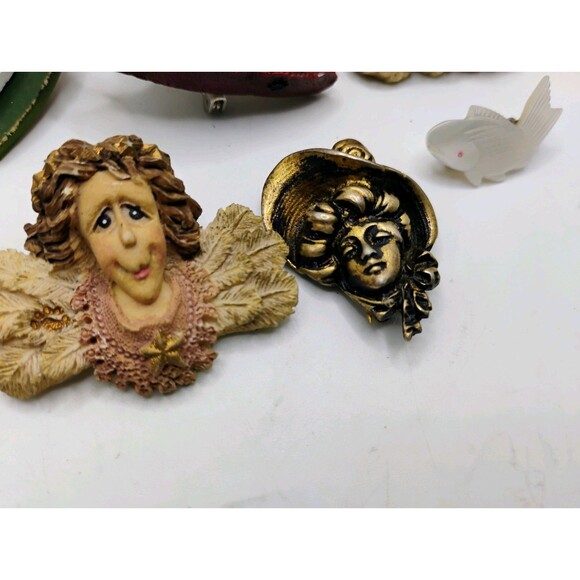 Lot Of 20 Vintage Brooches And Pins Boyd's Bear Style, 4th Of July, Primitive - Picture 4 of 14